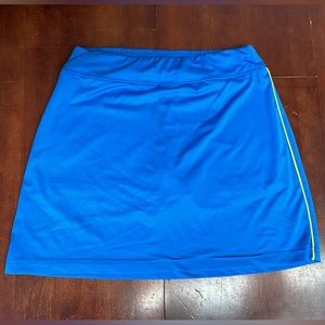 Attivo Athletic Skort Skirt W/Shorts Women's Size S Blue with Green Stripes